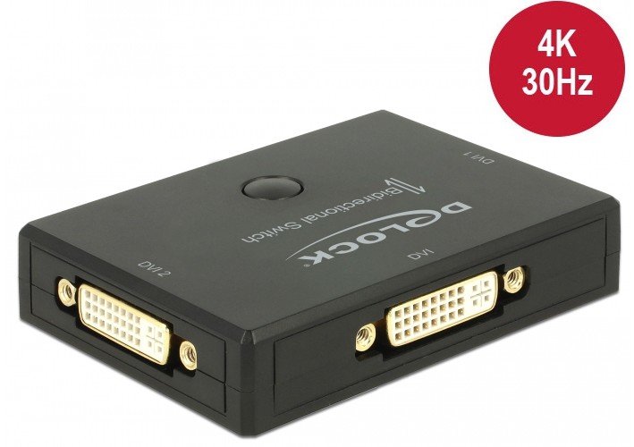Delock Switch Dvi 2 - 1 Bidireccional 4k 30 Hz