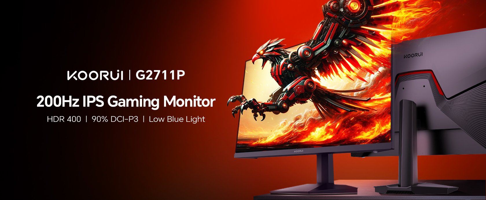 Koorui G2711p Pantalla Para Pc 68,6 Cm (27") 1920 X 1080 Pixeles Full Hd Negro