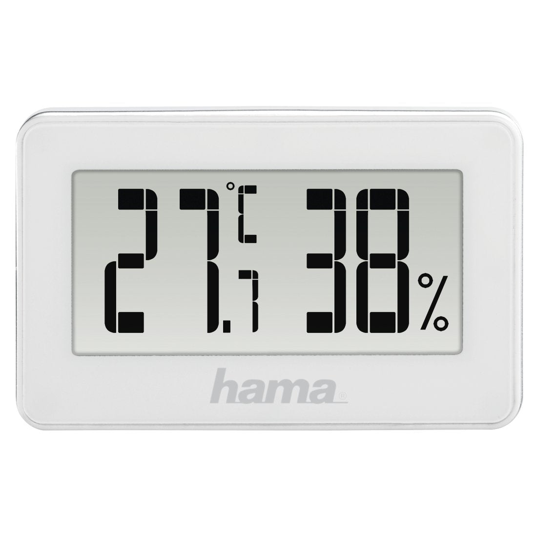 Hama Medidor De Temperatura Y Humedad Para Interior - Pantalla Digital - Memoria De Datos - Permite Colgar En Pared -