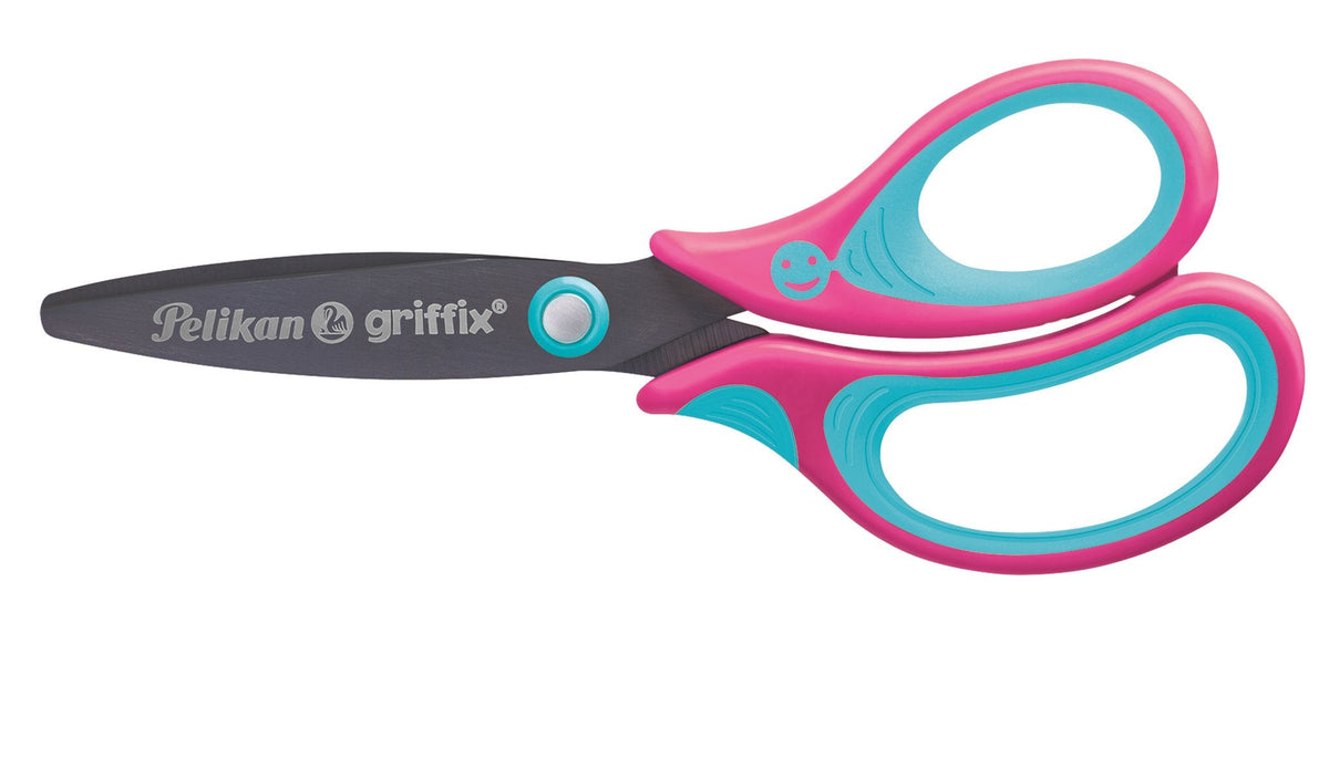 Tijera Pelikan Griffix Universal Corte Recto Azul, Rosa