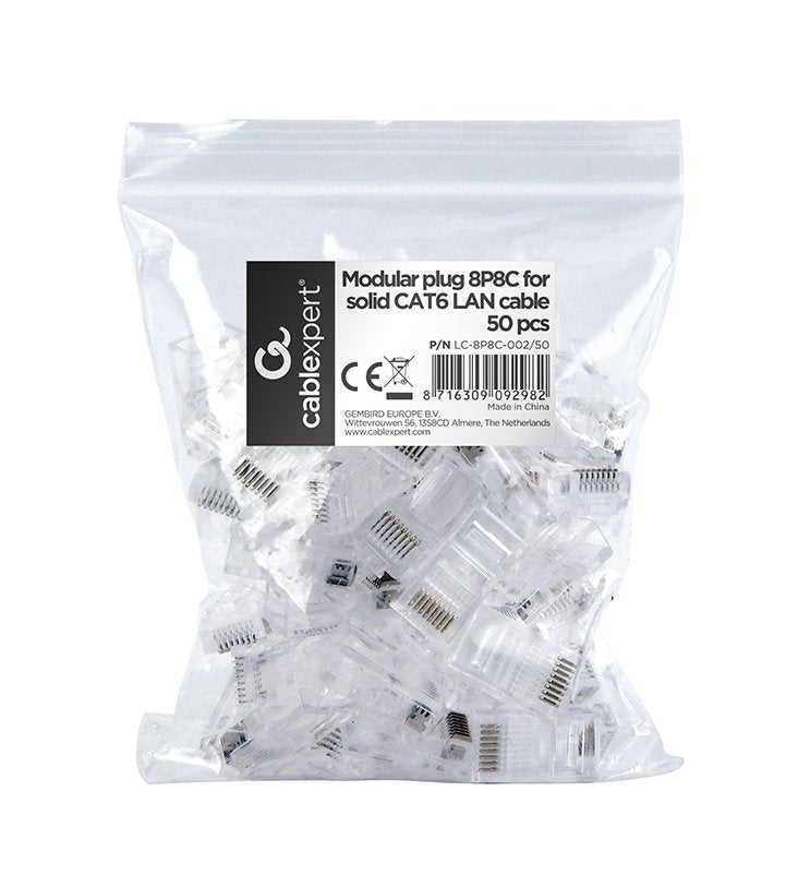 Gembird Conector Rj45 Cat6 Utp (50 Uds)Â Lc-8p8c-002/50
