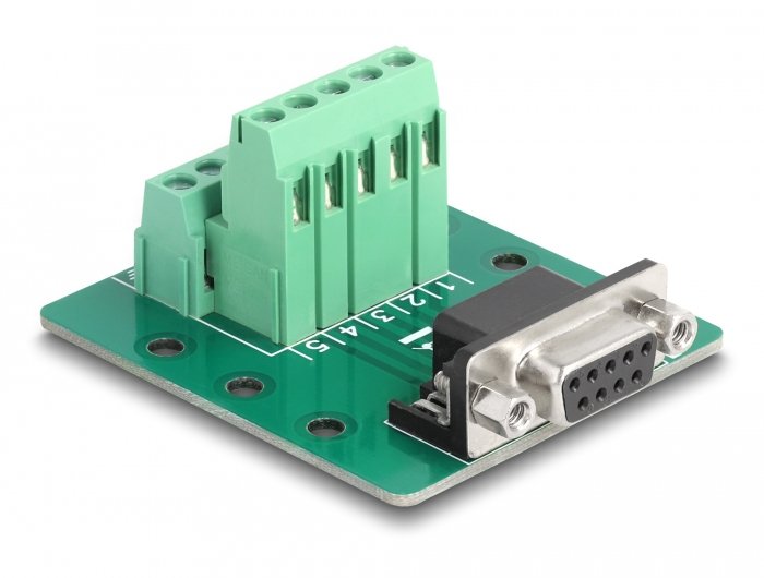 D-Sub 9 Pin Buchse Zu Terminalblock Für Hutschiene