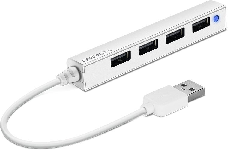 Hub Speedlink Snappy Slim Usb 4-Port, Usb 2.0, Passive, White