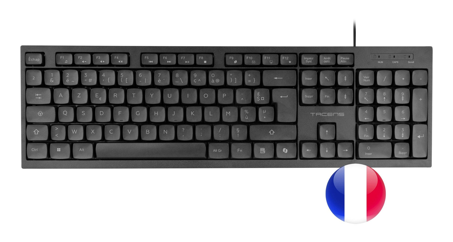 Teclado Y Mouse Tacens Anima Acp02fr Teclado Usb Y Mouse Usb 1600dpi Color Negro Frances