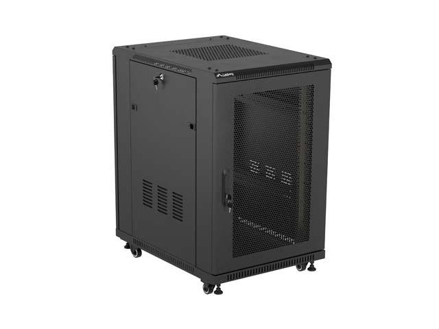 Lanberg Rack Cabinet 19 " Free Standing 18u 600x800 Flat Pack With Mesh Door Black