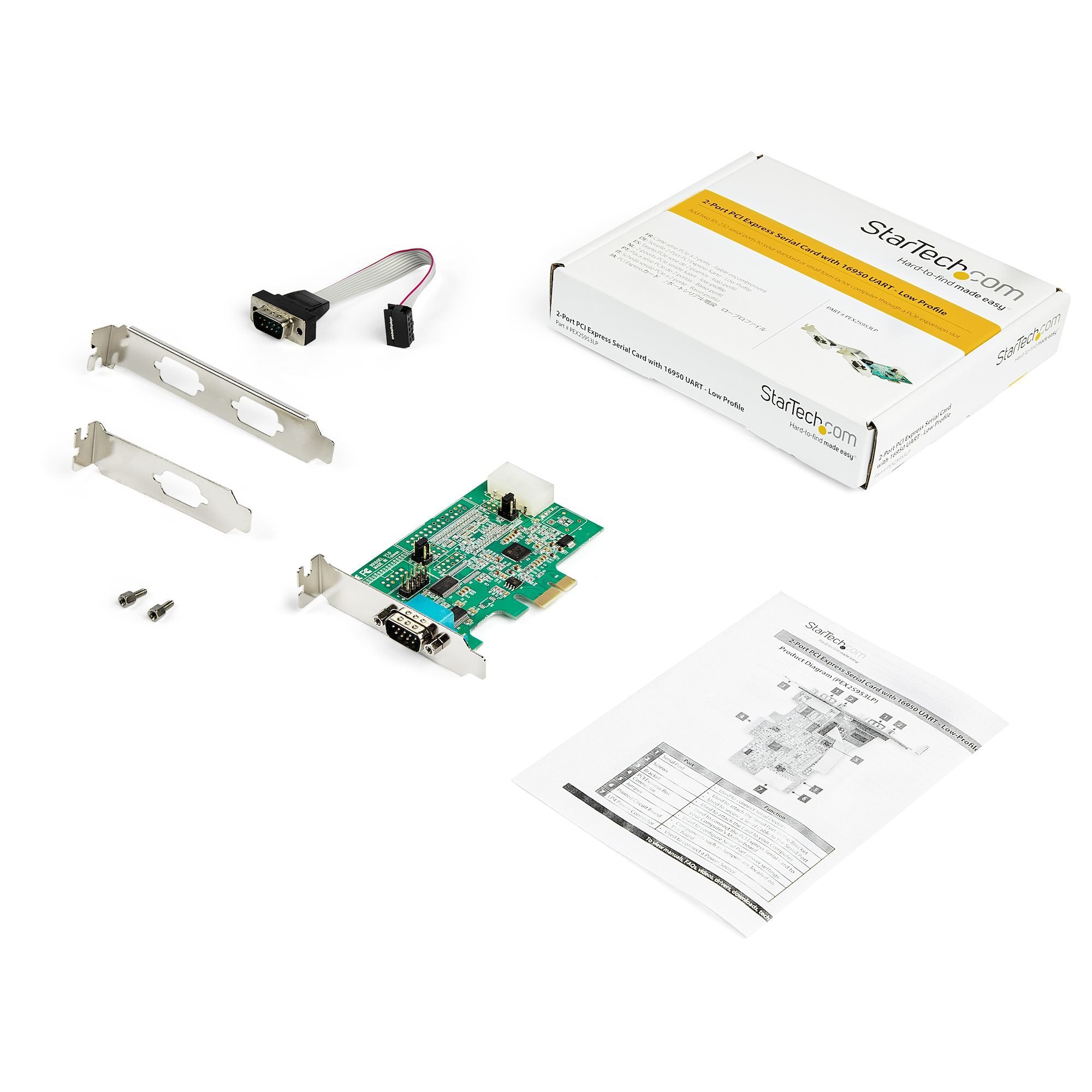EAN 65030881166 - StarTech.com PEX2S953LP tarjeta y adaptador de interfaz Interno De serie imagen 6