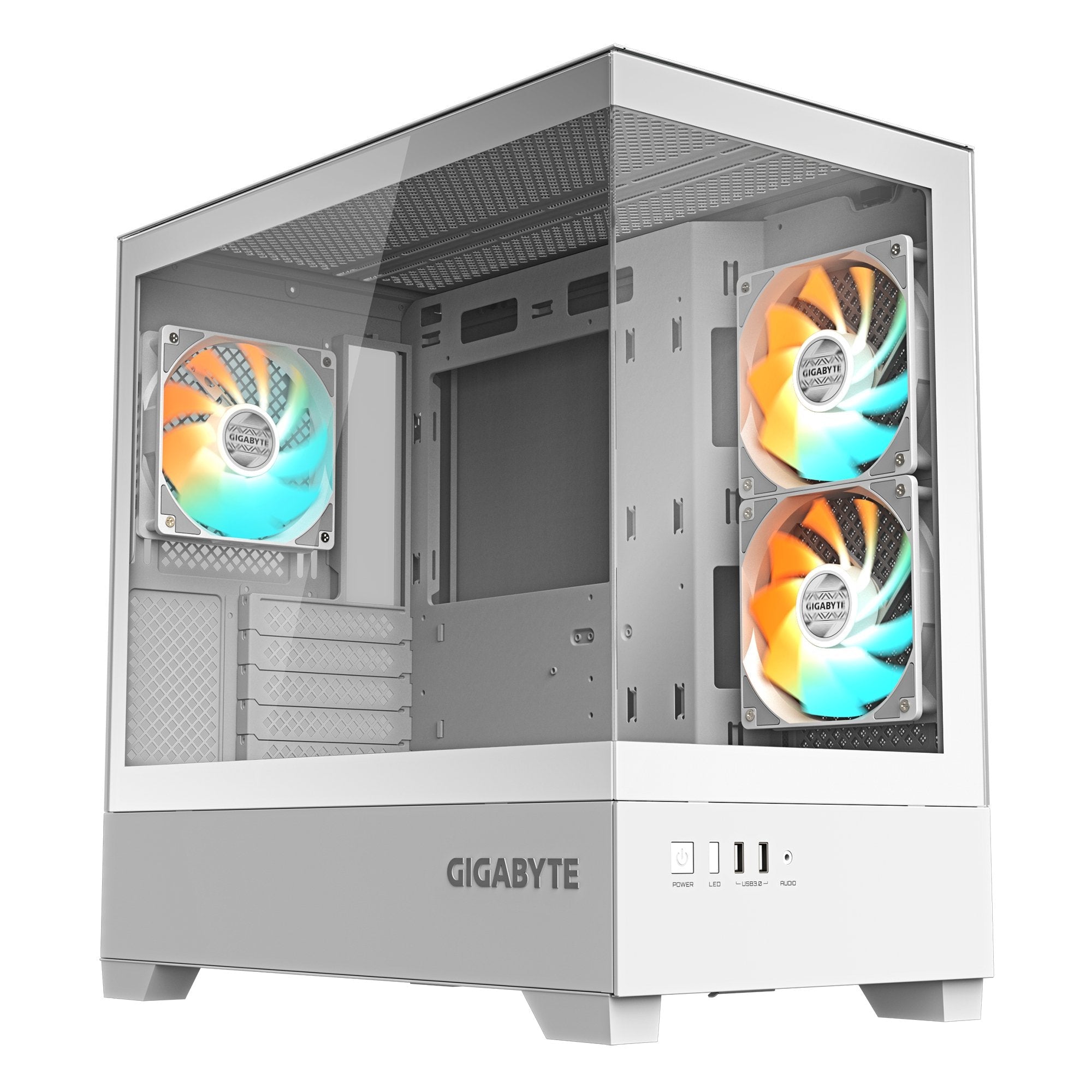 Caja Pc Gigabyte C201 Panoramic Ice  Torre Media, M-Atx