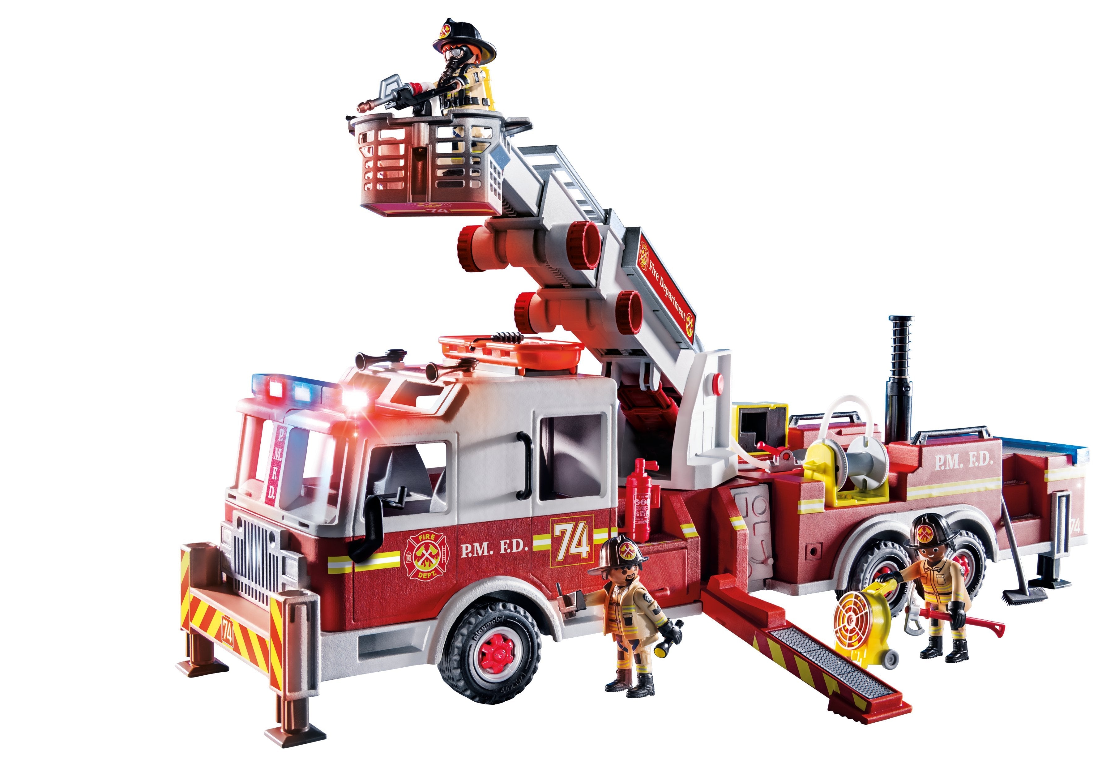 Playmobil Vehiculos De Rescate: Camion De Bomberos Con Escalera