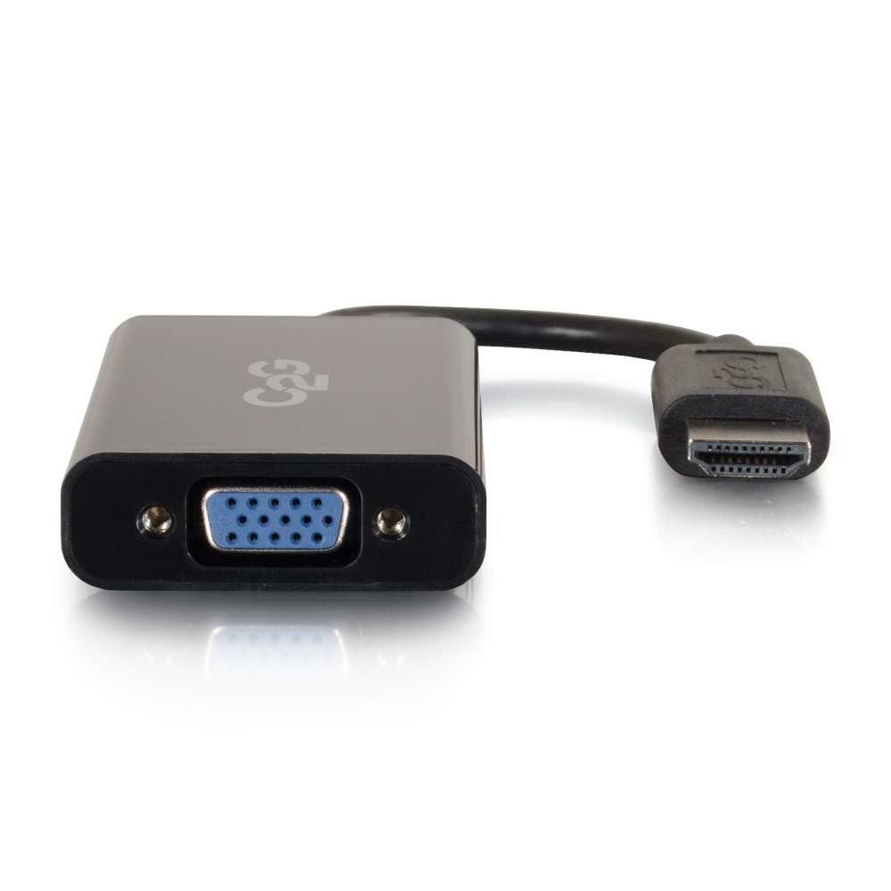 C2g Hdmi To Vga + Audio Adapter Hdmi To Vga + Audio Converter 1080p Vídeo Conversor Hdmi Vga Negro