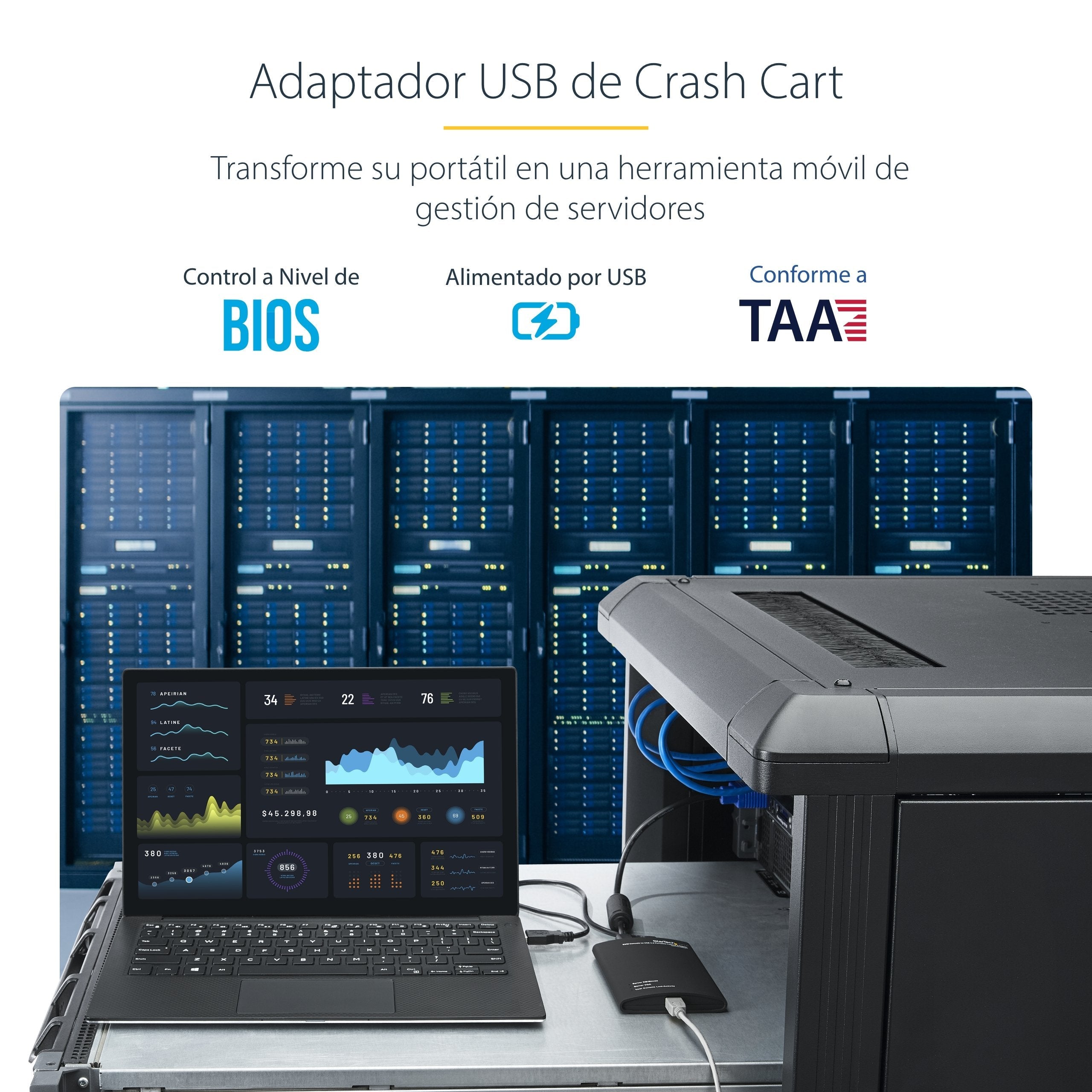 Startech Adaptador Crash Cart Conector Usb Kvm Ord