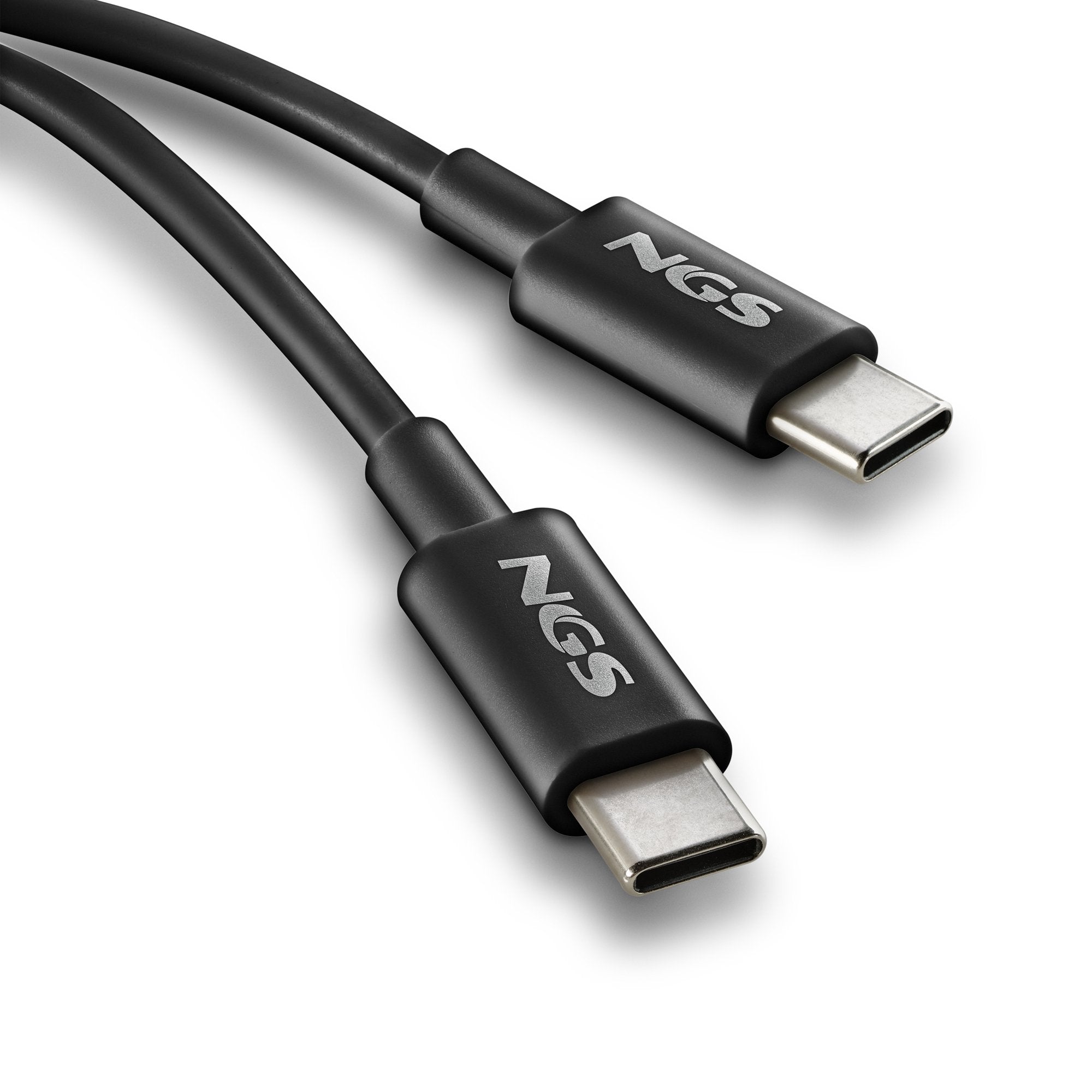Cable Usb 2.0 Tipo-C Ngs Zyro 60w-1 Usb Tipo-C Macho Usb Tipo-C Macho Hasta 60w 480mbps 1m Negro