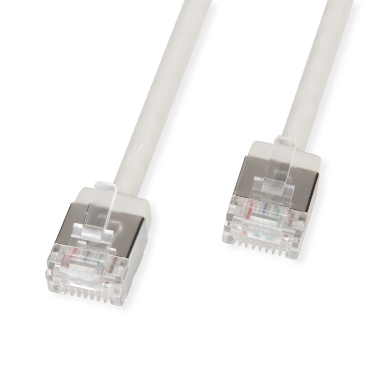 Roline U Ftp Datacenter Cable De Red Cat.6a (Class Ea), Lsoh, Slim, Extra Kurzer Stecker, Grau, 1 M