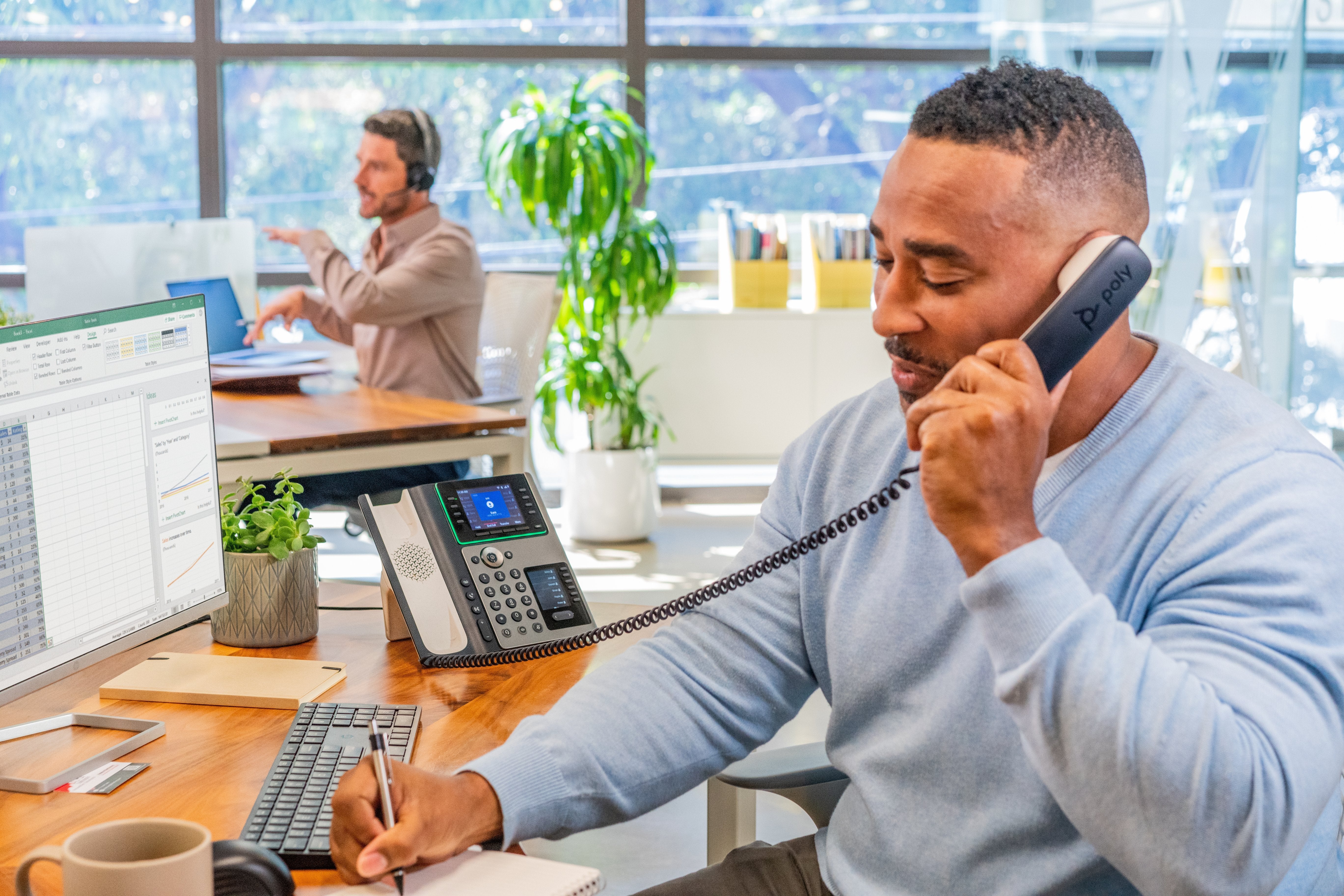 Poly Edge E400 Teléfono Ip Negro 8 Líneas Ips