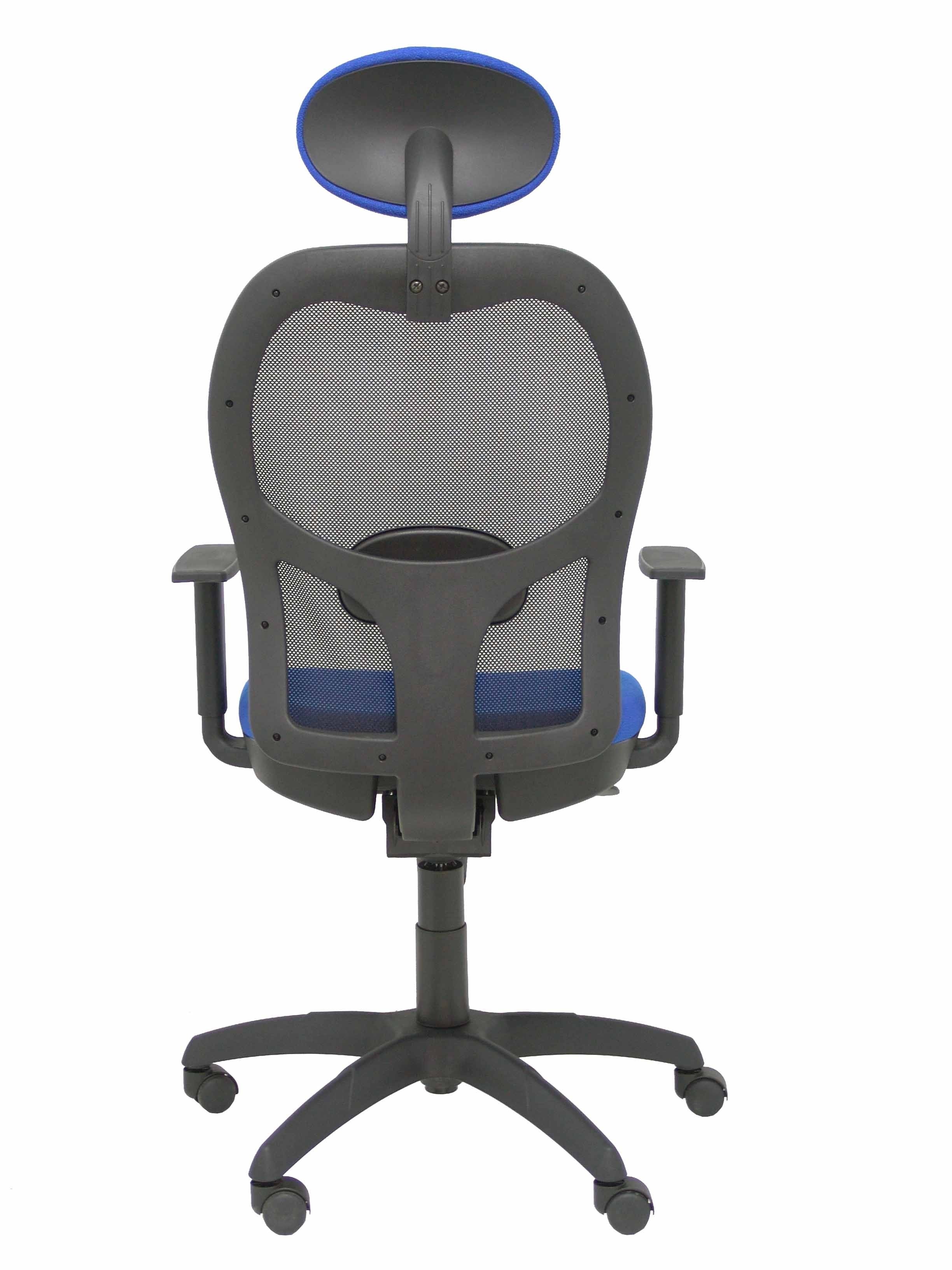 Silla Jorquera Malla Negra Asiento Bali Azul Con