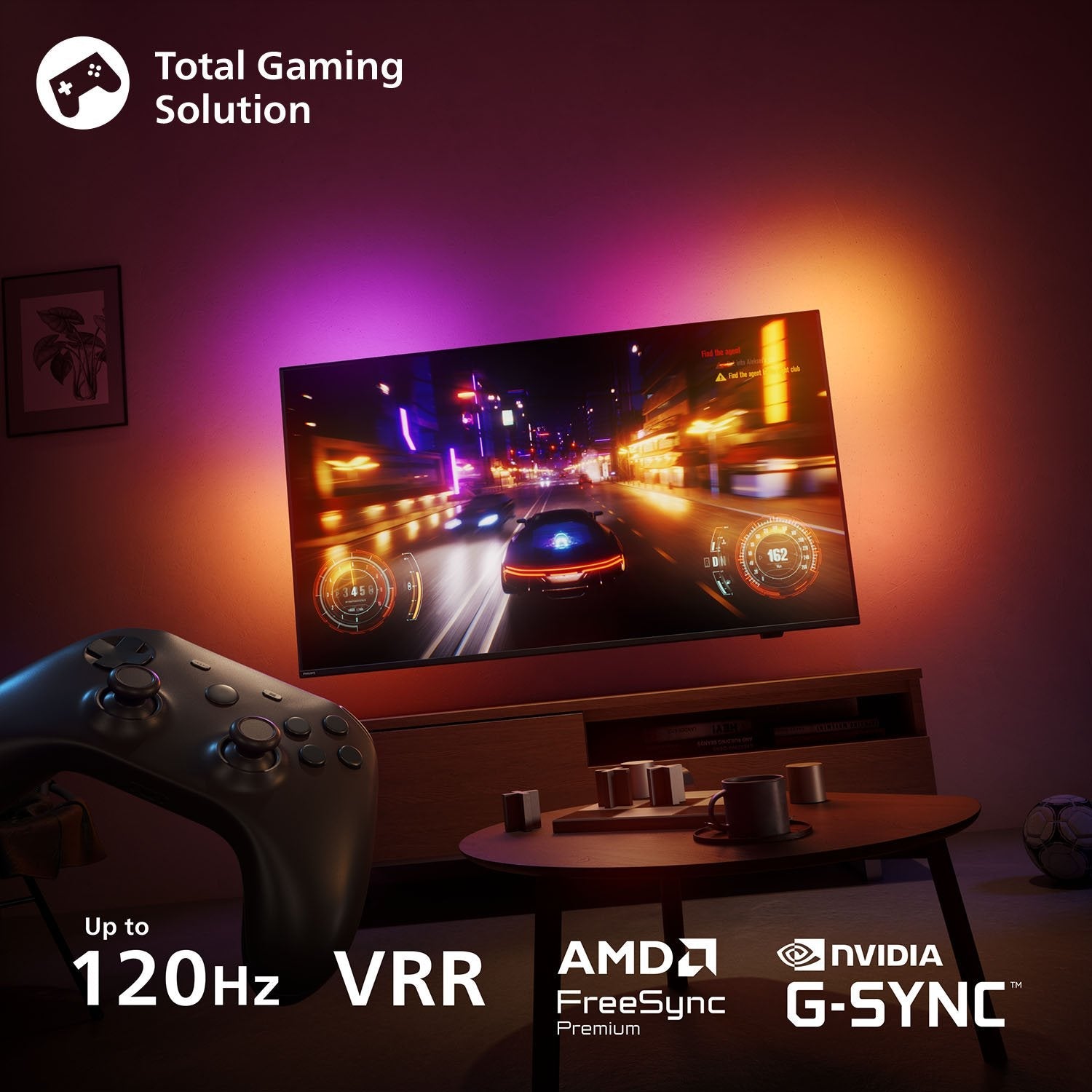 Televisior 194cm 77" (3840x2160) Philips 77oled760 12 16:9 Oled 120hz 4x Hdmi 2.1 3x Usb 3-Seitiges Ambilight P5 Ai Engine Wi-Fi Azultooth Anthracite Gris