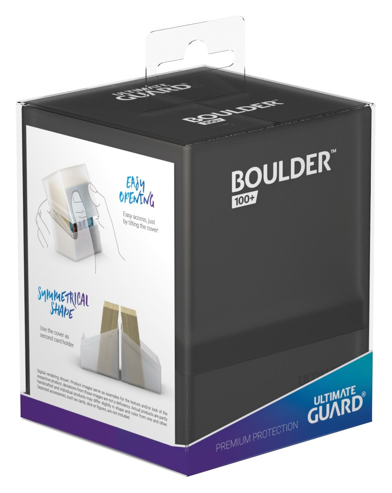 Caja De Cartas Ultimate Guard Boulder Deck Case 100+ Tamaño Estándar Onyx