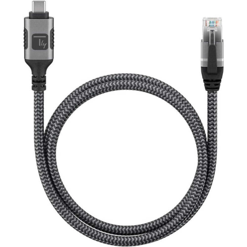 EAN 8059018369700 - Techly ICOC U3C-RJ45-010 cable de red Plata, Negro 1 m Cat6 F/UTP (FTP) imagen 2