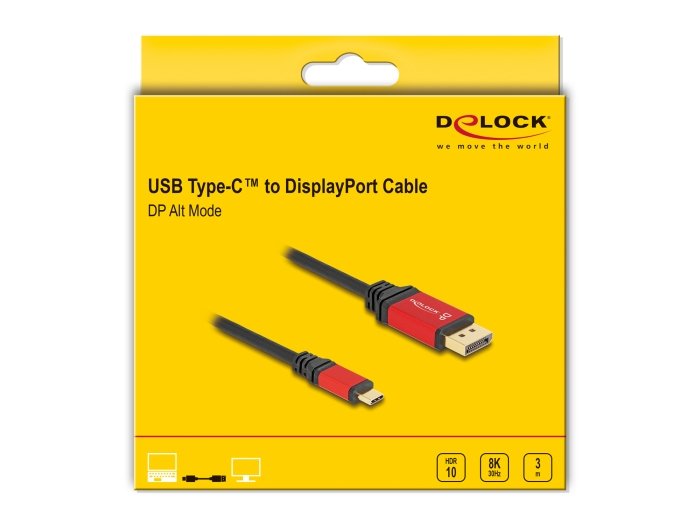 Delock Usb Tipo-C A Displayport Cable (Dp Alt Mode)