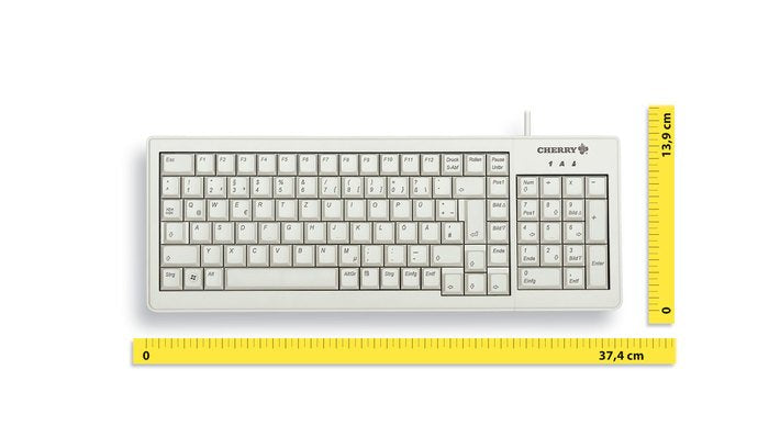 Teclado Alemán Cherry Xs Usb Qwertz Gris