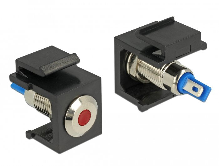 Delock Led Keystone Rojo De 6 V Plano, Negro 86464