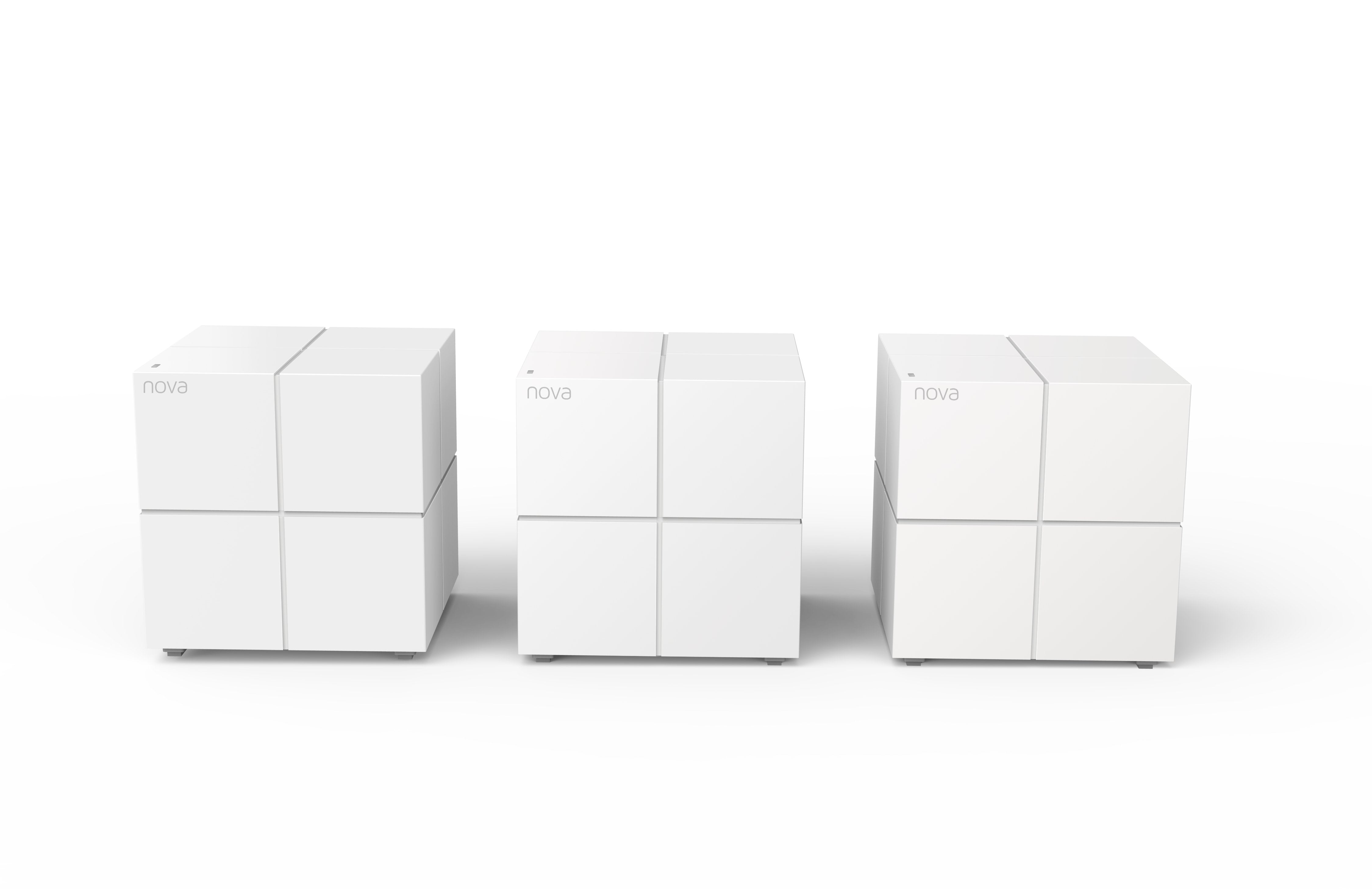 Sistema Mesh Wifi Tenda Mw6-Nova 3 Unidades Wifi A/Ac/B/G/N/ 600m2  2 Puertos Gigabit Gestión Por App