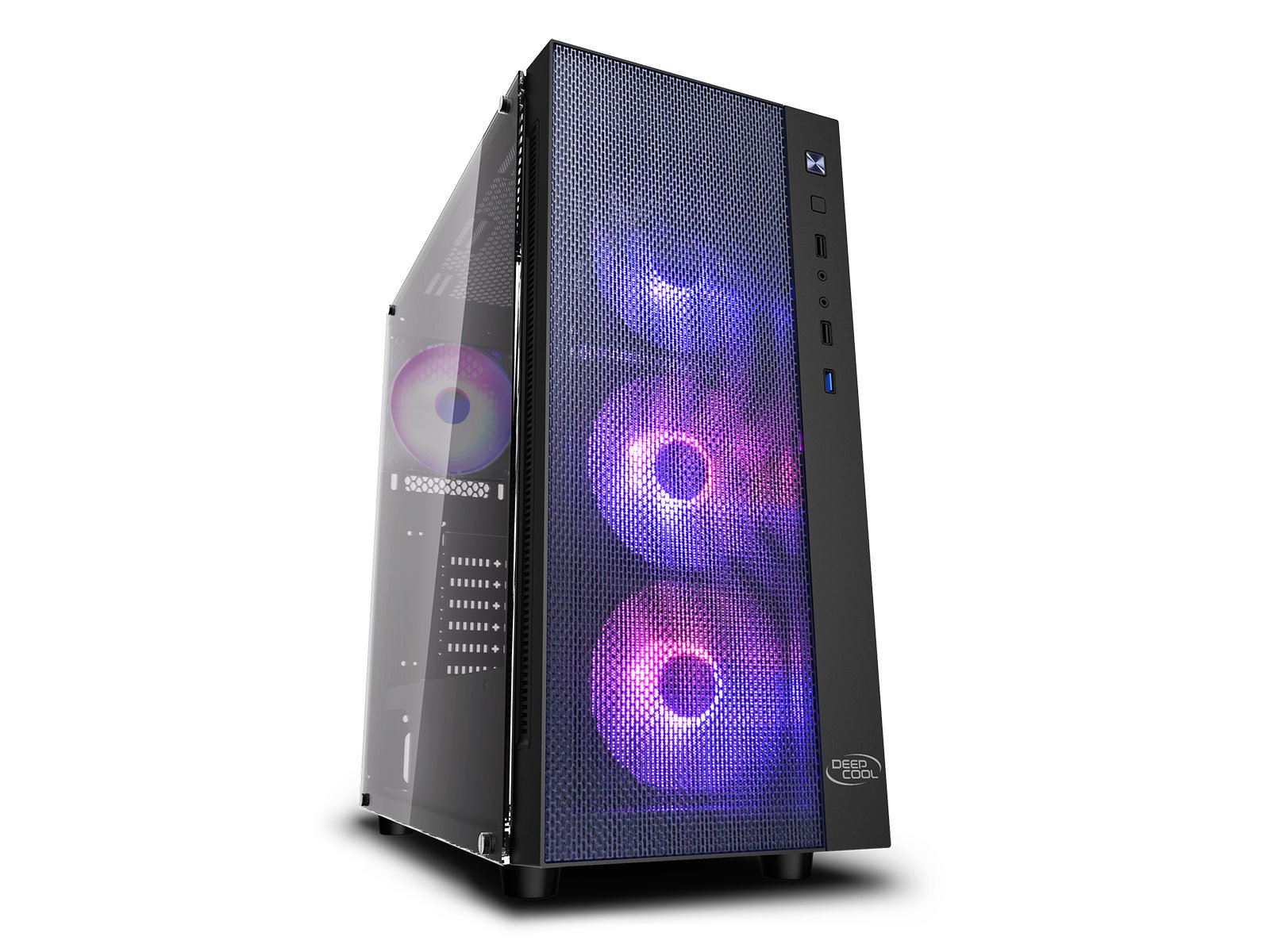 Caja Pc Deepcool Matrexx 55 Mesh Add-Rgb 4f Ne Cristal Templado/4xven 120 Mm Argb/Luces Rgb Dp-Atx-Matrexx55-Mesh-Ar-4f