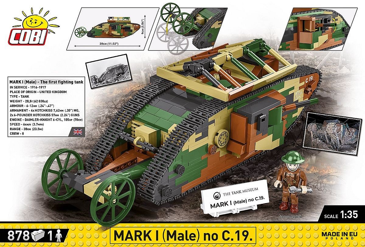 Klocki Mark I Male No C.19 878 Klocków