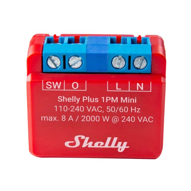 Shelly Plus 1pm Mini - Relé - Atuador De Comutacion Wlan 1x10a - Medidor De Consumo B