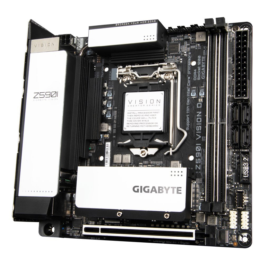 Placa Base Gigabyte Lga1200 Z590i Vision D M-Itx/2xddr4/4xsata6/1xusb-C/1xusb 3.2/1xusb 2.0 Gaz59vsi-00-Ga