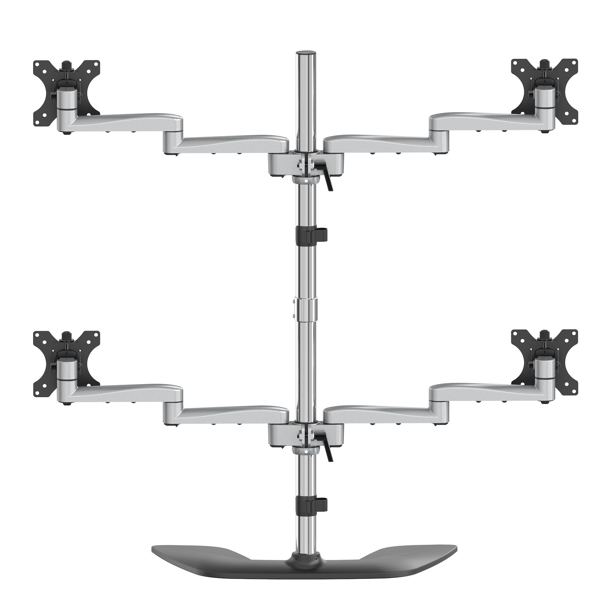 Startech.Com Base Soporte De Escritorio Para 4 Monitores - Articulado - En Acero Y Aluminio