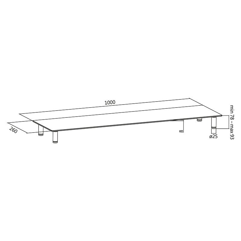 Logilink Bp0060 Soporte De Mesa Para Pantalla Plana Independiente Acero Inoxidable, Transparente