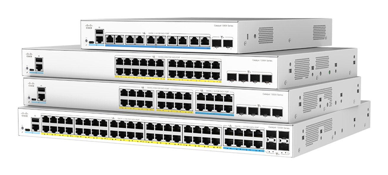Cisco Catalyst 1300x-48t-4x - Switch - L3 - Managed - 4 X 10 Gigabit Sfp28 + 48 X 10 100 1000base-T - An Rack Montierbar