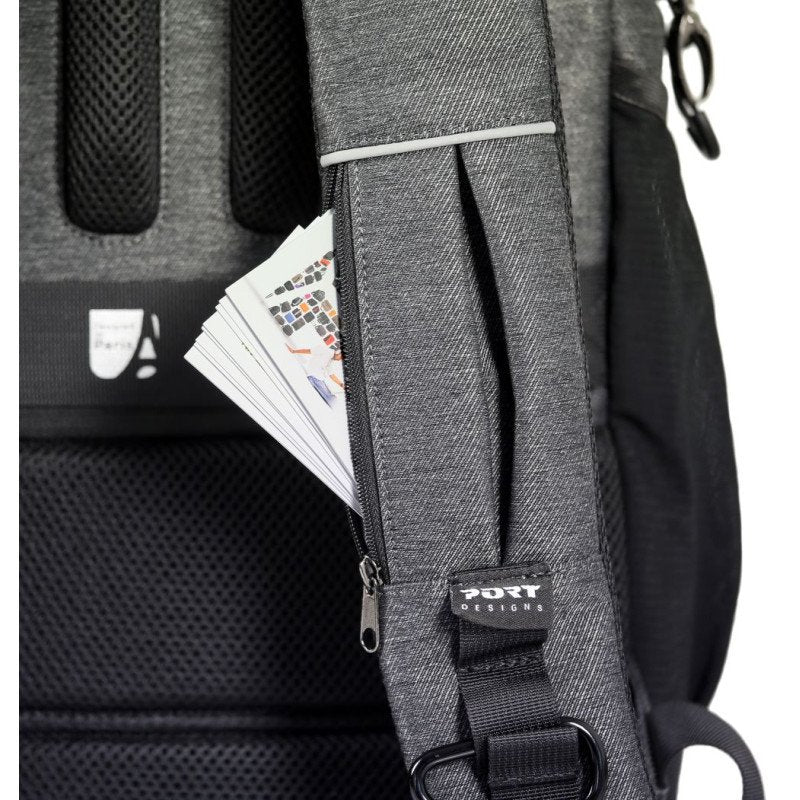 Mochila Port Designs 170401 16" Negro, Gris