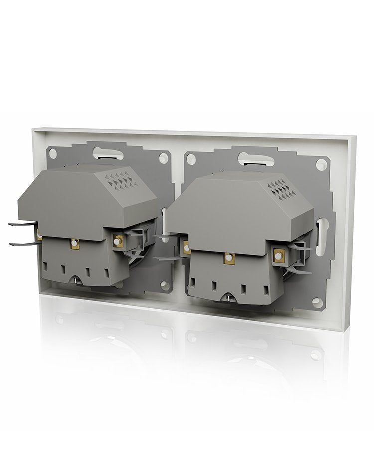 Juego De Enchufes Empotrables Icy Box Ib-Mps4200w-Pd, Con Función De Carga Usb Pd, Blanco, 2 Piezas