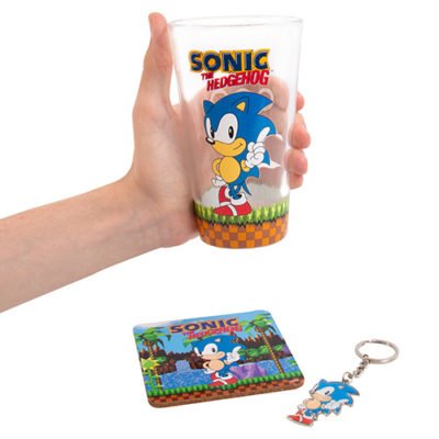 EAN 5060897228388 - Fizz Creations Sonic Glass, Coaster & Keyring Set Transparente 1 pieza(s) imagen 4