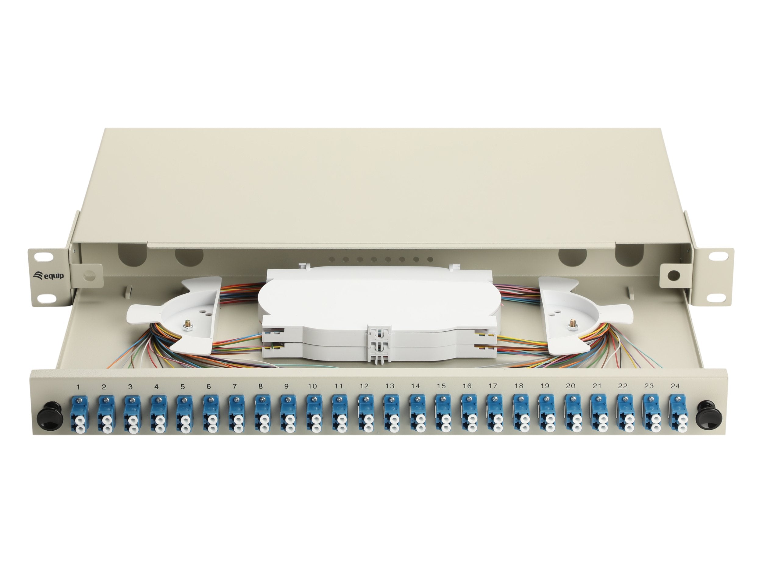 Equip Lwl-Spleisskamen 24-Port Lc-Duplex Os2 1u Komplett Gr