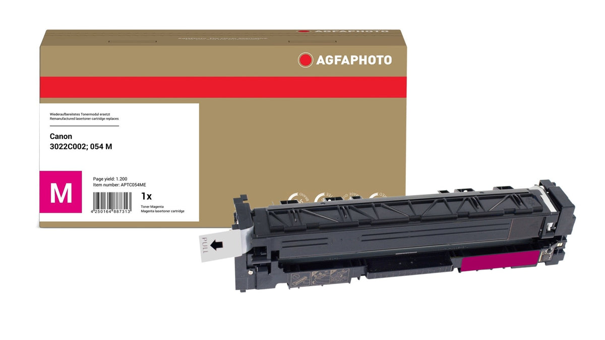 EAN 4250164887313 - AgfaPhoto APTC054ME cartucho de tóner 1 pieza(s) Compatible Magenta imagen 1