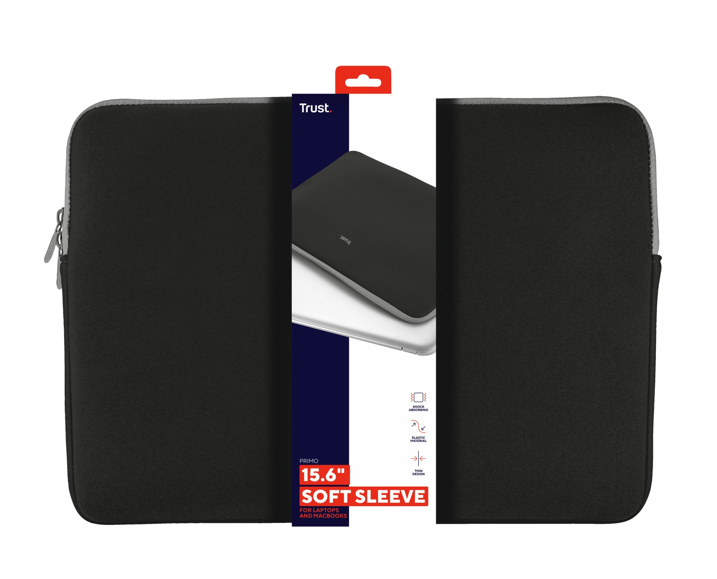 Funda Trust Primo Para Portátiles Hasta 15.6' Negra