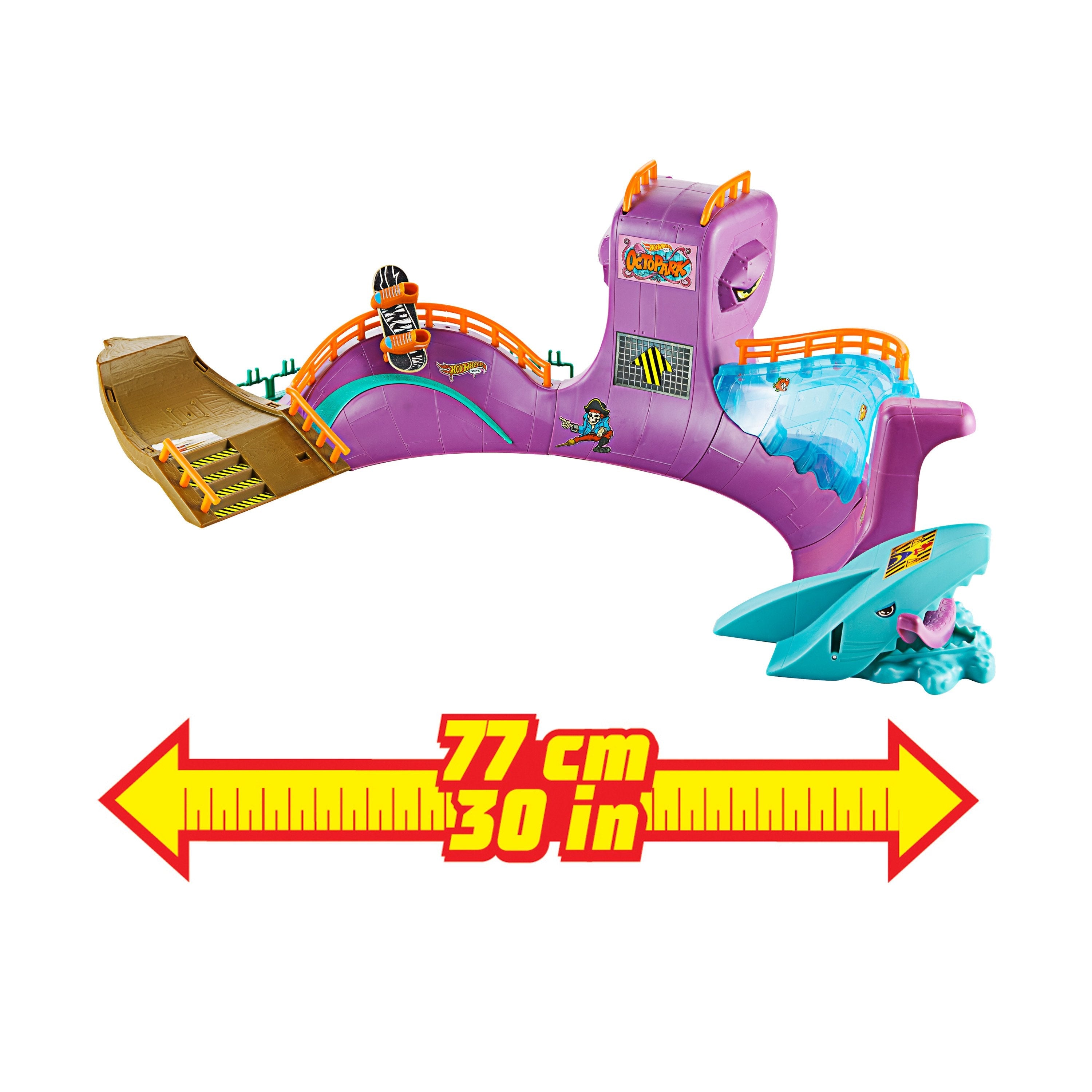 Hot Wheels Skate Octopark Juego De Patines, (Incl. 1 Tabla + Zapatillas De Skate) Hmk01