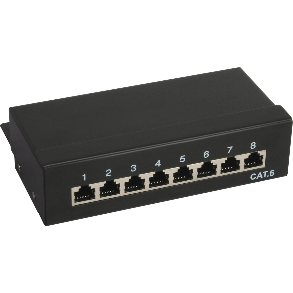 Inline Patch Panel Cat.6 8 Puertos Escritorio Negro