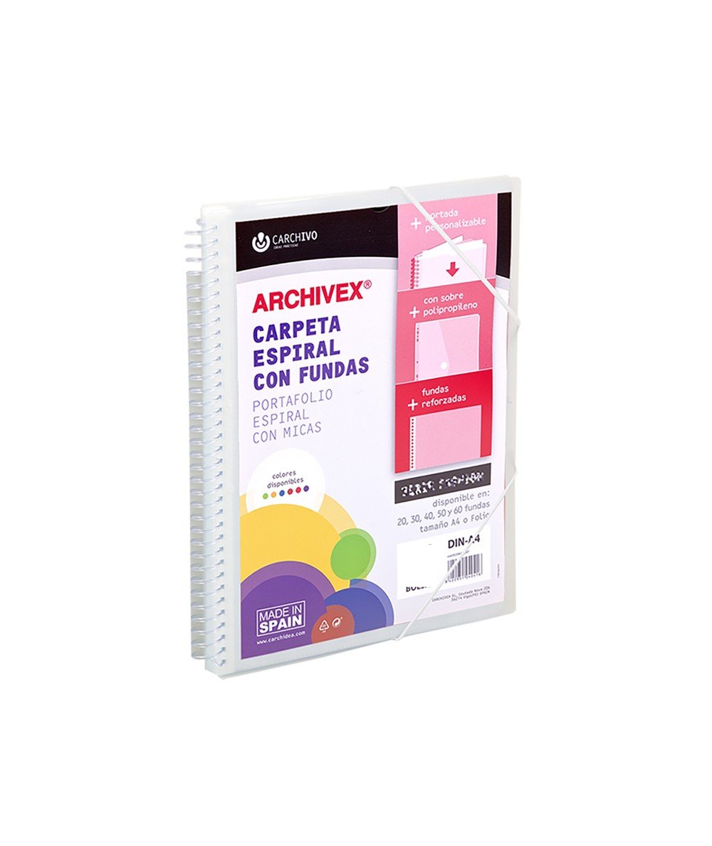Carchivo Archivex-Star Canguro Personalizable A4 Con 20 Fundas Pp Espiral Incoloro