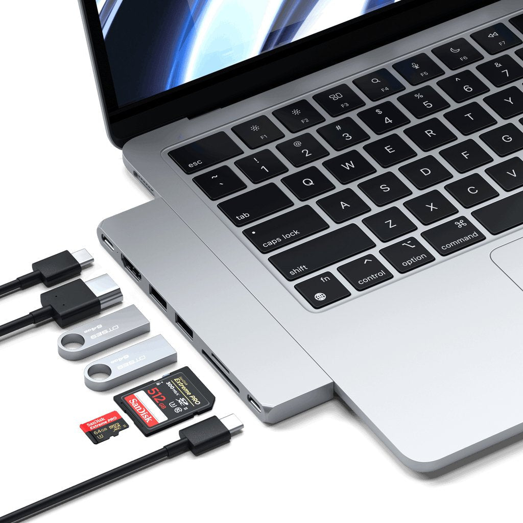 Satechi Usb-C Pro Hub Slim Adapter, Plateado, St-Hucphss