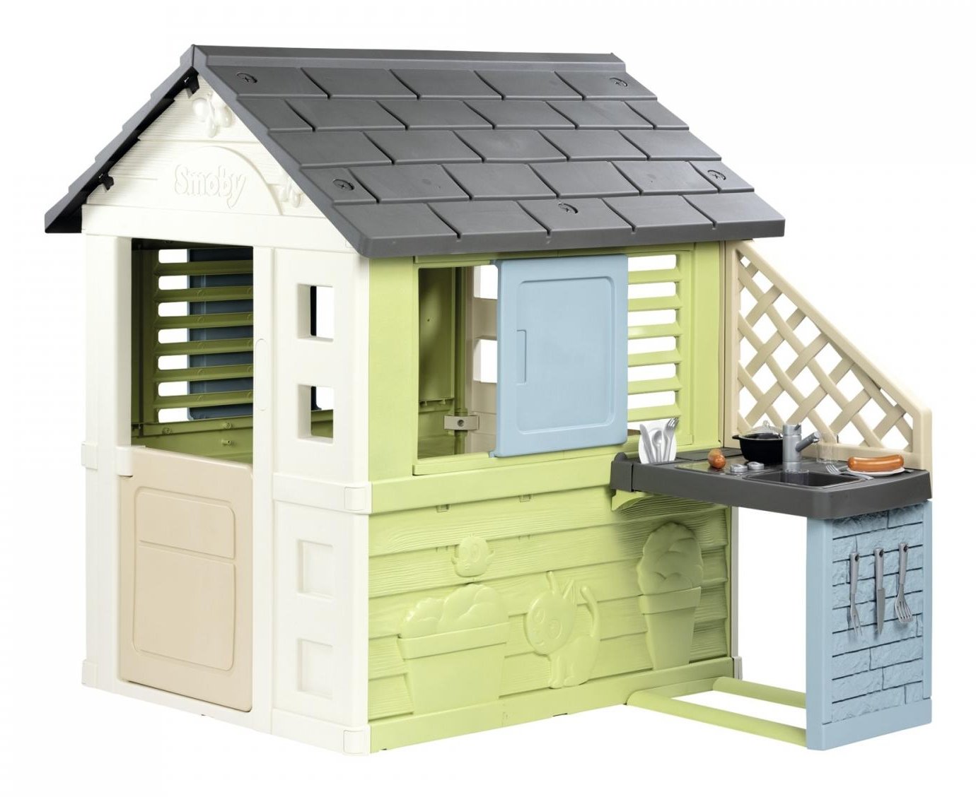 Smoby Life Spielhaus Bonita Con Cocina, Equipo De Juego De Jardín 7600810738