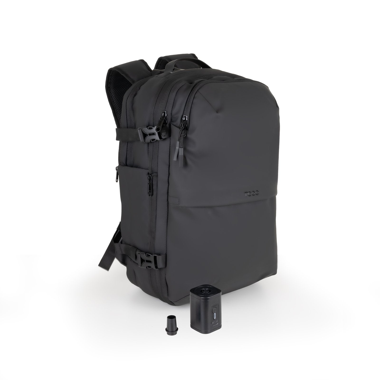 Mochila De Viaje Al Vacío + Bomba Aire, Negro