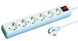 Regleta Rev 512360555 Limitador De Tensión Blanco 6 Salidas Ac 250 V 1,4 M