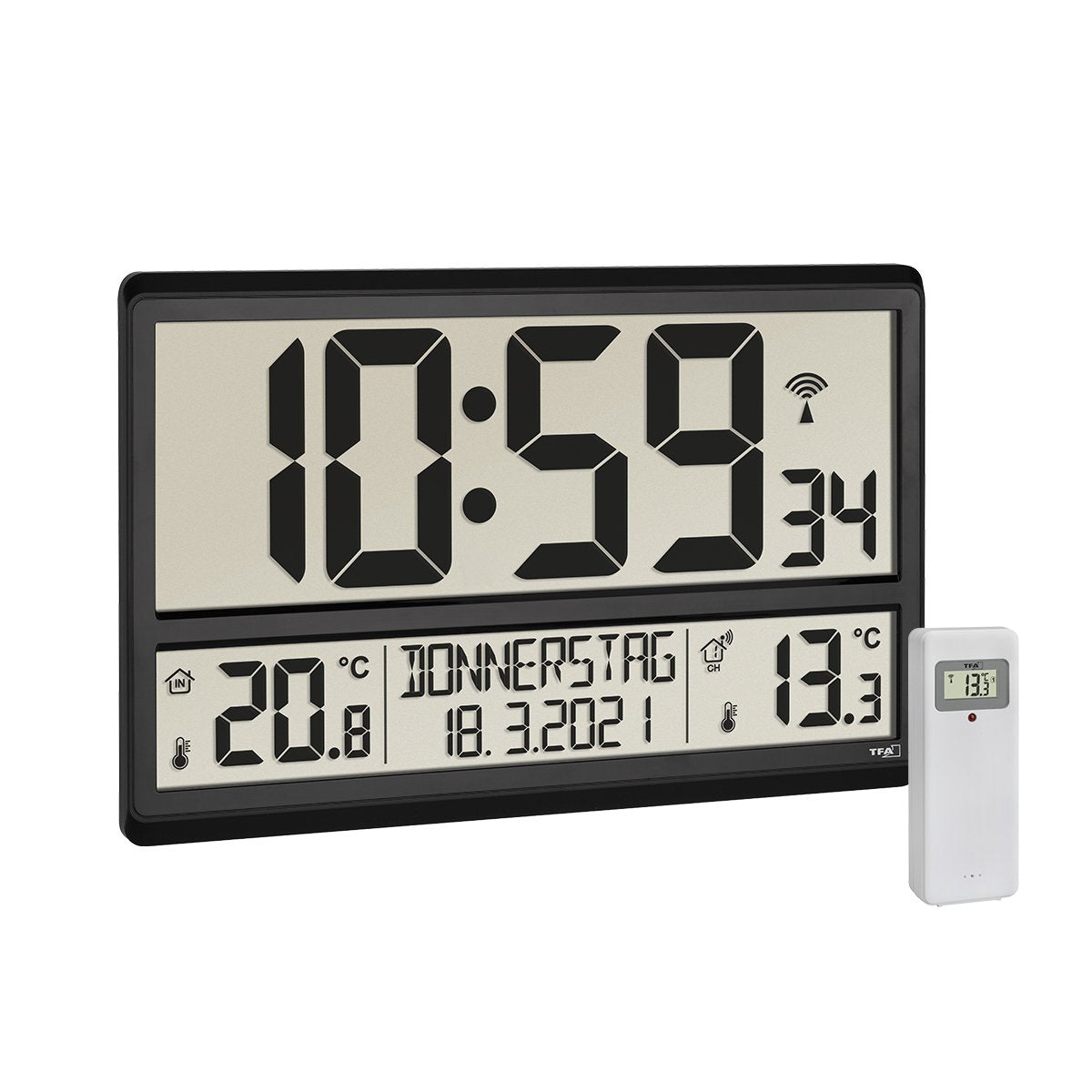 Tfa 60.4521.01 Xl Radio Reloj Con Temperatura Interior/Exterior