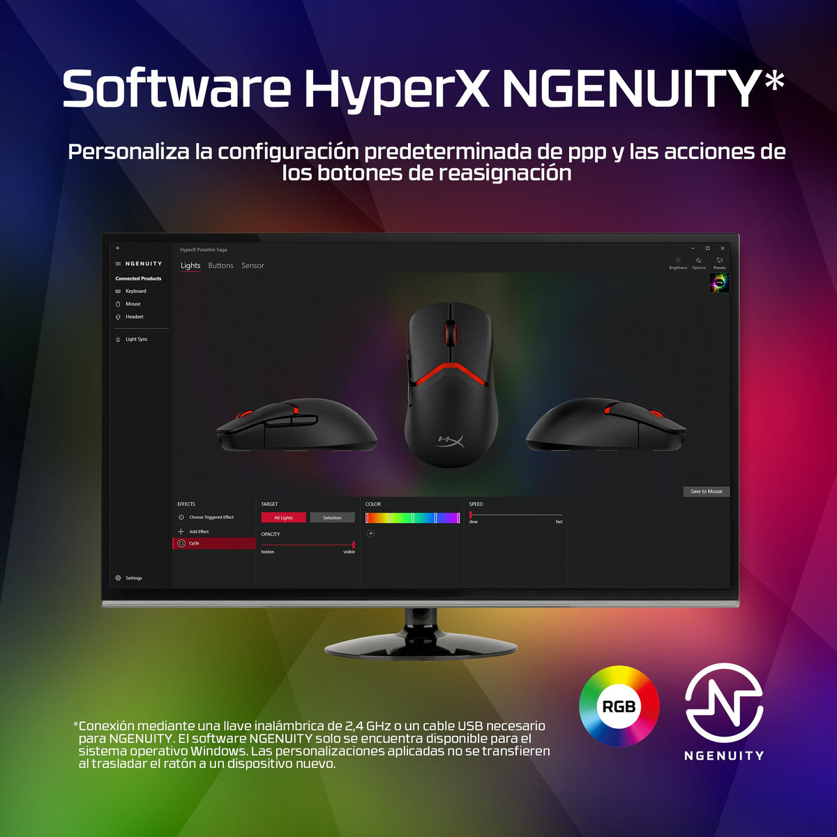 EAN 0198415001641 - HyperX Pulsefire Saga Wired Gaming Mouse ratón Juego Ambidextro USB tipo A Óptico 3200 DPI imagen 6