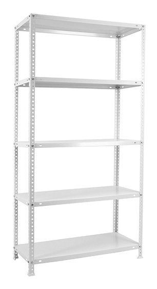 Simonrack Kit Advantage Mini 5/400 Estantería Metálica Tornillos 5 Baldas/75kg 180x80x40cm Blanco