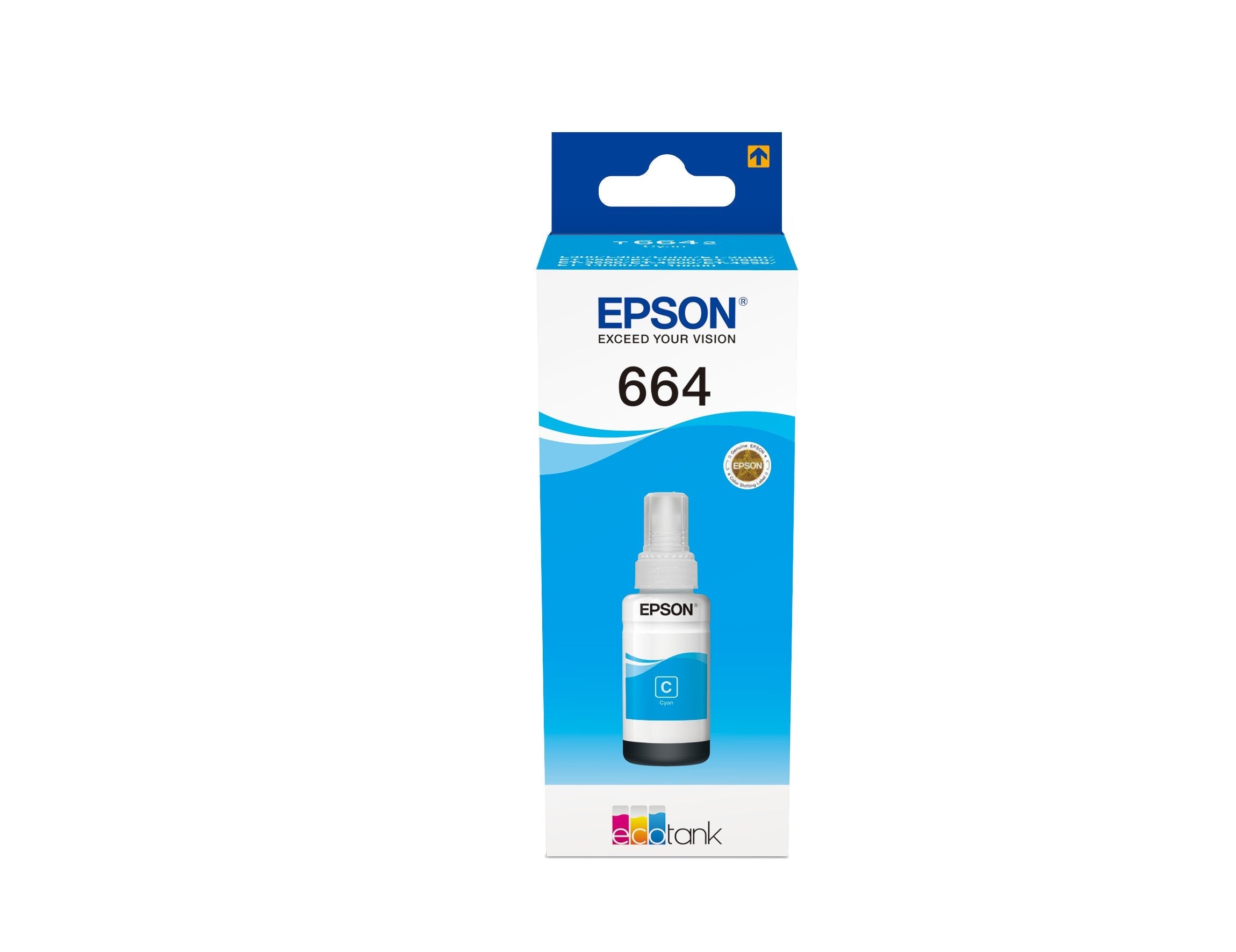 Tinta Original Epson T6642 Cian Botella 70ml Para Ecotank Et-14000,Et-2500,Et-2550,Et-450