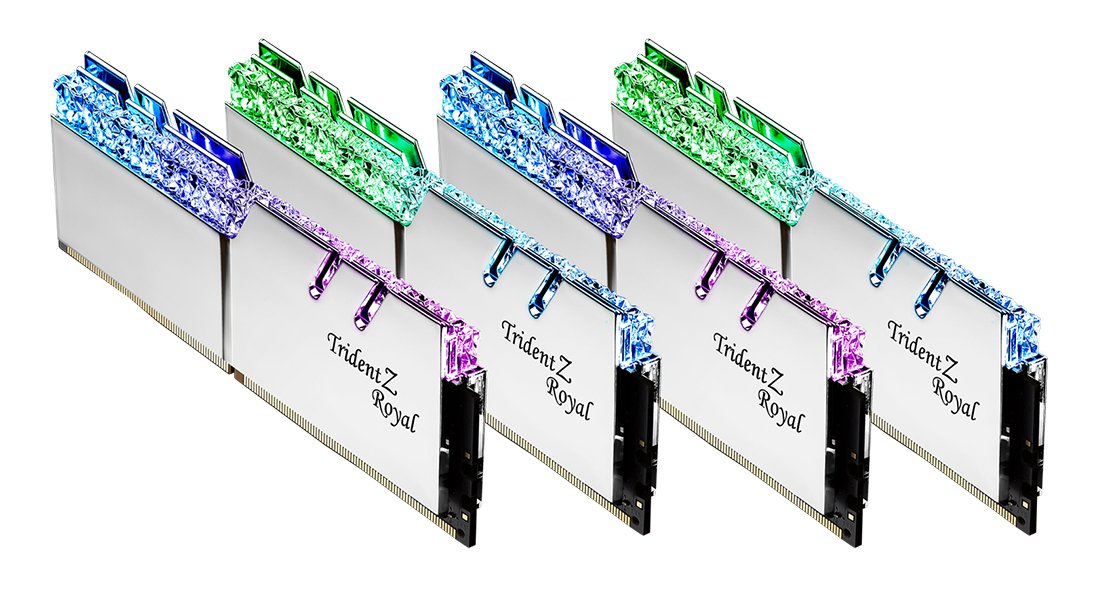 Memoria Ram G.Skill Tridentz Royal Silver Ddr4 128gb Kit 4x32gb 3200mhz  F4-3200c16q-128gtrs